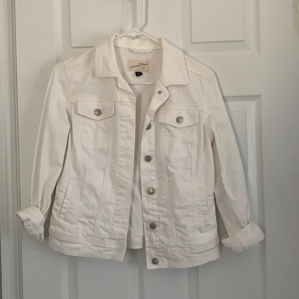 White jean jacket